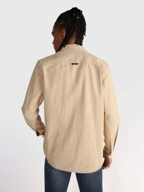 Camisa Textured  Beige Calvin Klein-2