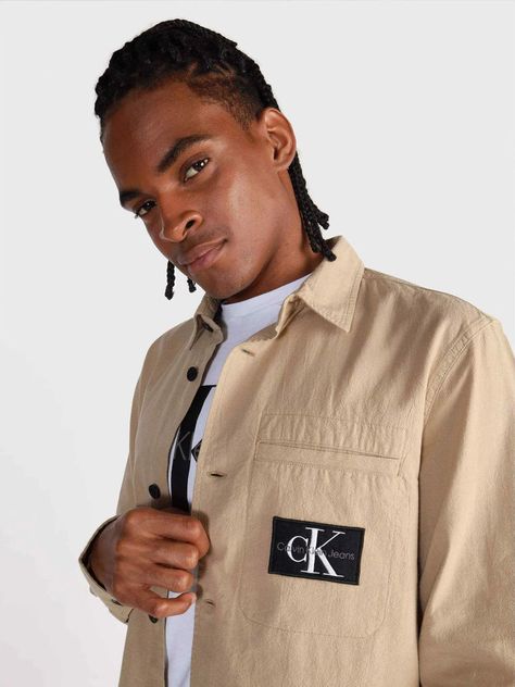 Camisa Textured  Beige Calvin Klein-3
