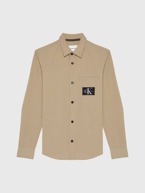 Camisa Textured  Beige Calvin Klein-4