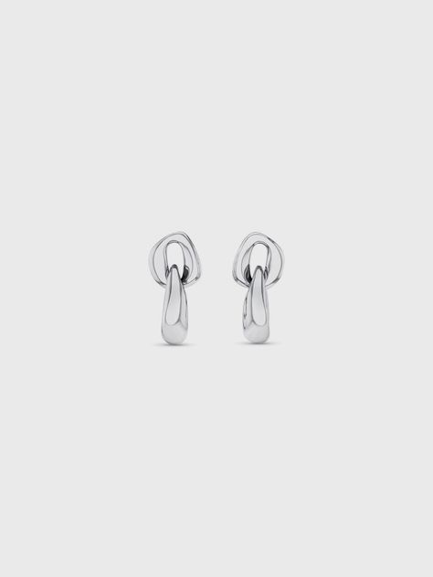 Aros Bold Chain Plateado Calvin Klein-1