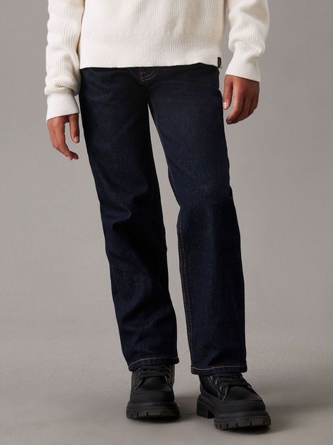 Jeans Niño Regular Rinse Azul Calvin Klein-0