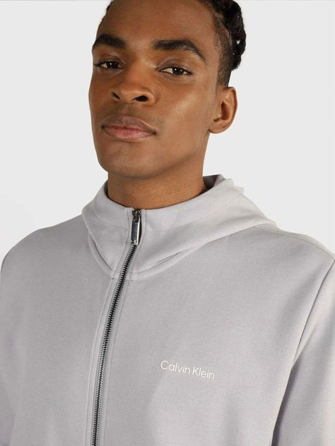 Polerón con Gorro Micro Repreve Gris Calvin Klein-3