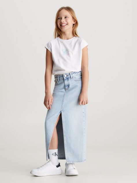Polera Niña Gradient Flock Blanco Calvin Klein-1