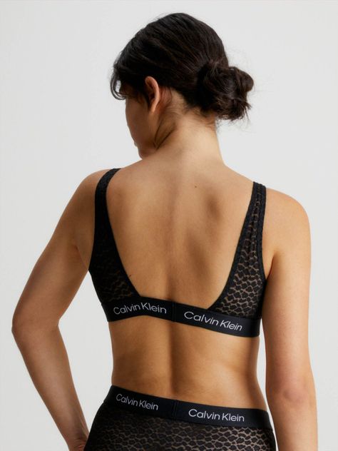 Bralette con logo Negro Calvin Klein QF7233-001-2