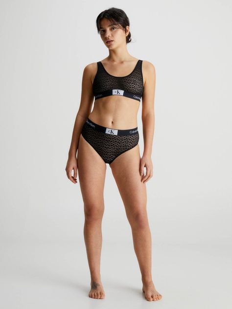 Bralette con logo Negro Calvin Klein QF7233-001-1