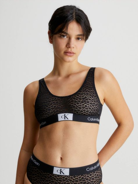 Bralette con logo Negro Calvin Klein QF7233-001-0