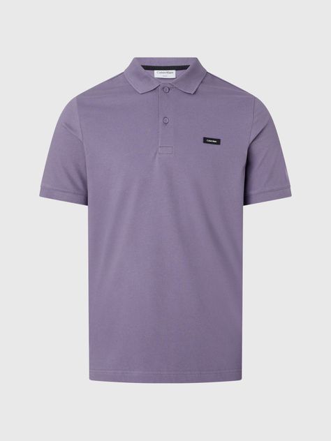 Polo Slim Button  Morado Calvin Klein-4