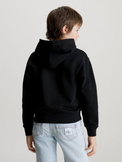 Polerón con Gorro Niño Maxi Negro Calvin Klein-2