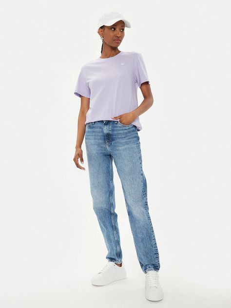 Polera Ck Embro Badge Regular Morado Calvin Klein-1