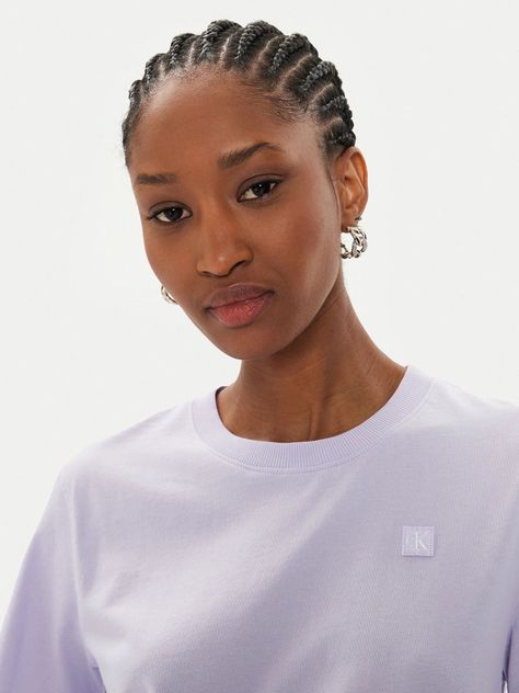 Polera Ck Embro Badge Regular Morado Calvin Klein-3