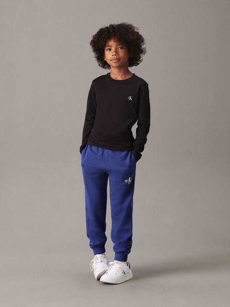 Jogger Niño Monogram Logo Azul Calvin Klein-2