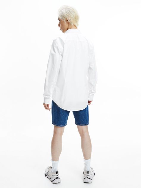 Camisa Ck Chest Slim Stretch Blanco Calvin Klein-2