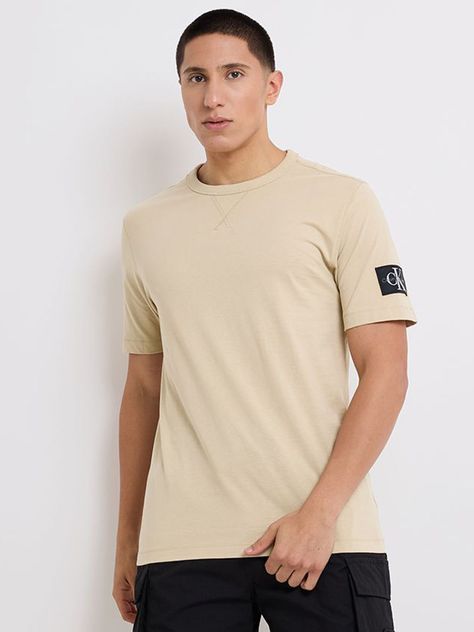 Polera Badge Regular Beige Calvin Klein-0