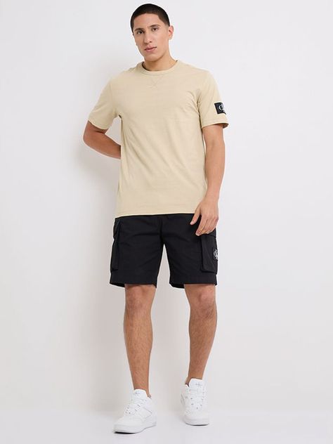 Polera Badge Regular Beige Calvin Klein-1
