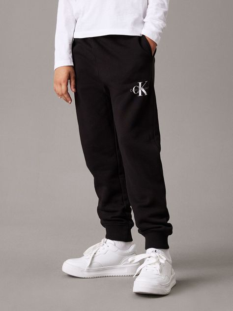 Jogger Niño Monogram Logo Negro Calvin Klein-0