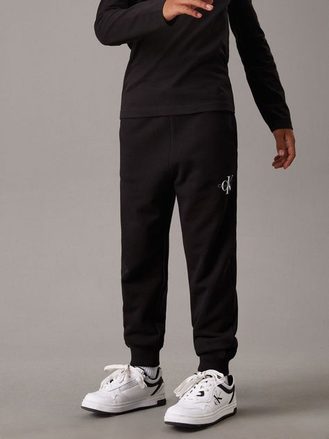 Jogger Niño Monogram Logo Negro Calvin Klein-1