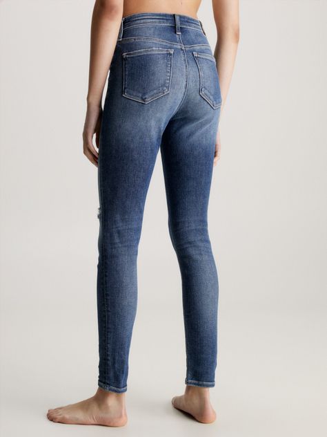 Jeans High Rise Super Skinny Ankle Azul-1