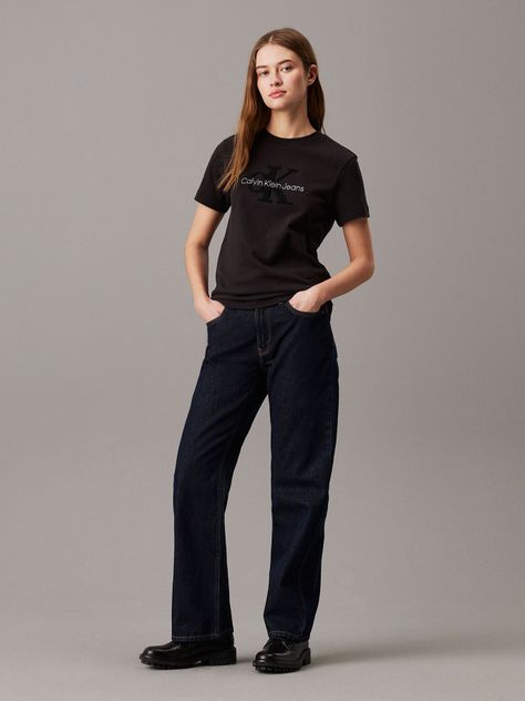 Polera Chenille Monologo-Negro Calvin Klein-1