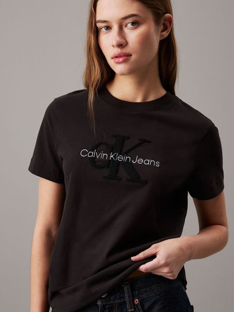 Polera Chenille Monologo-Negro Calvin Klein-3