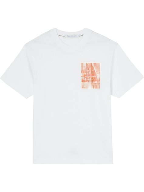 Polera Slogan Blanco YAF Calvin Klein-0