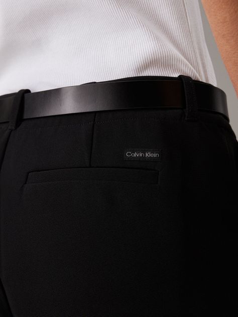 Pantalón Stretch Crepe Straight Negro Calvin Klein-3