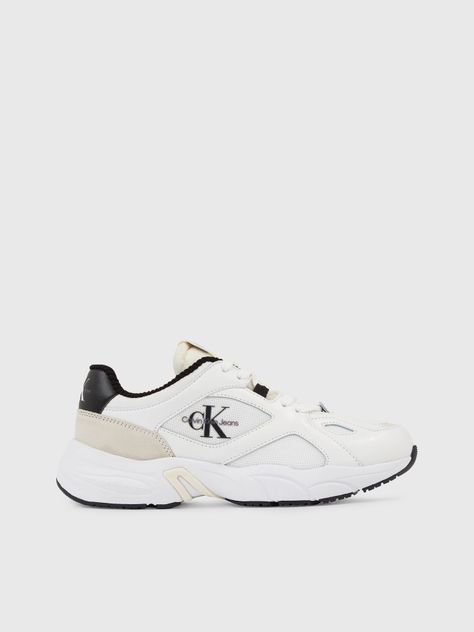 Zapatilla Retro Runner Lace Up Blanco Calvin Klein-4