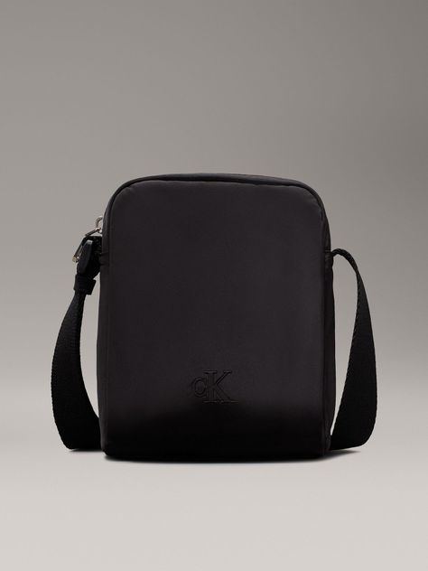 Bolso Reporter Over Webbing Mono Negro Calvin Klein-0