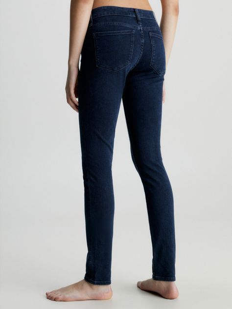 Jeans Mid Rise Skinny Azul-1