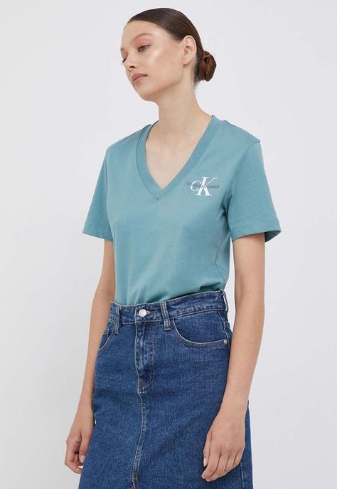 Polera Monologo Slim V-Neck Verde-0