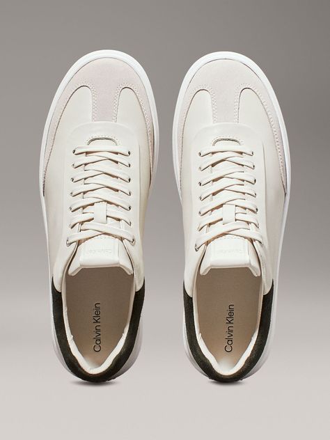 Zapatillas de Cuero Cupsole Lace Mix Beige Calvin Klein-2