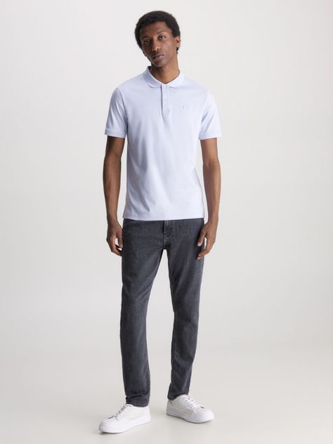 Polo Smooth Slim Azul Calvin Klein-1