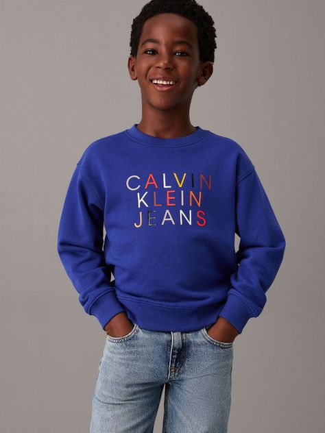 Polerón Niño Logo Graphic Azul Calvin Klein-0