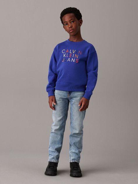 Polerón Niño Logo Graphic Azul Calvin Klein-1