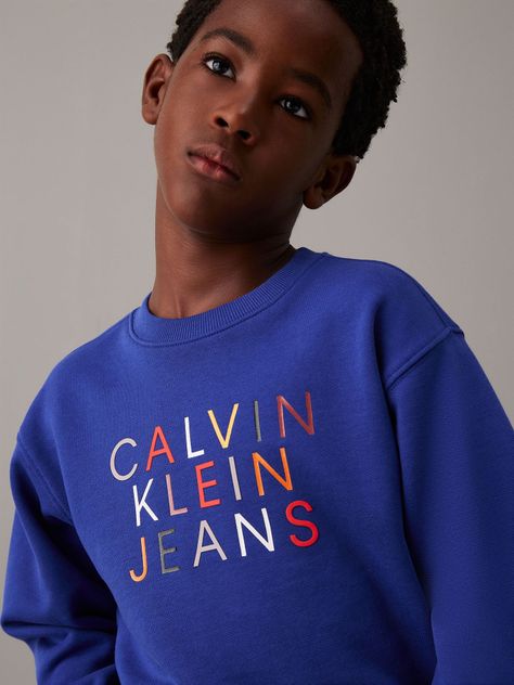 Polerón Niño Logo Graphic Azul Calvin Klein-3