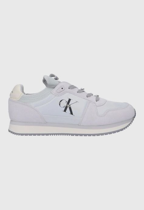 Zapatilla de Cuero Runner Sock Laceup Gris Calvin Klein-0