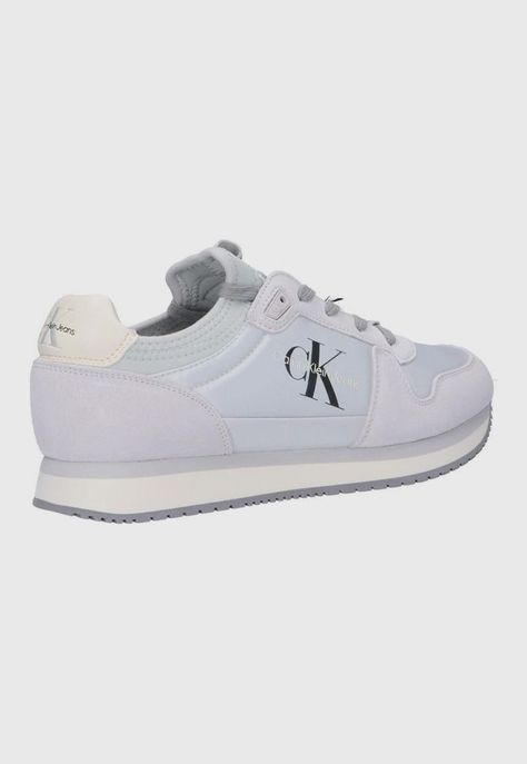 Zapatilla de Cuero Runner Sock Laceup Gris Calvin Klein-1