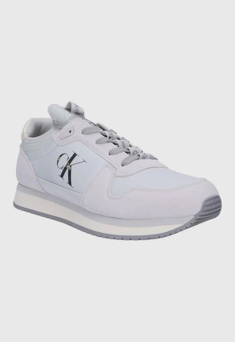 Zapatilla de Cuero Runner Sock Laceup Gris Calvin Klein-4