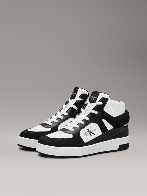 Zapatillas de Cuero Basket Mid Negro Calvin Klein-0