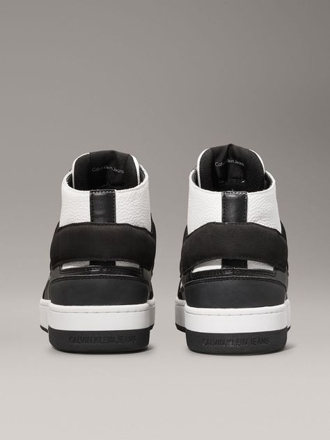 Zapatillas de Cuero Basket Mid Negro Calvin Klein-1