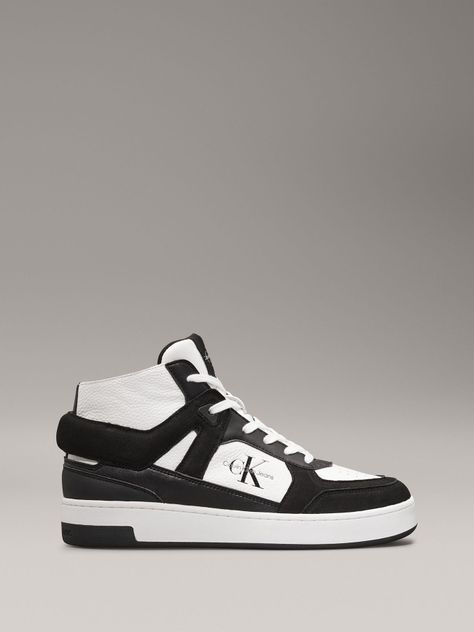 Zapatillas de Cuero Basket Mid Negro Calvin Klein-4