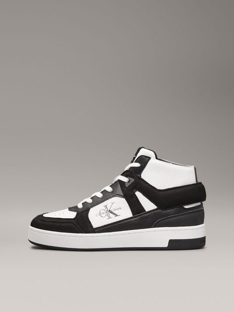 Zapatillas de Cuero Basket Mid Negro Calvin Klein-5