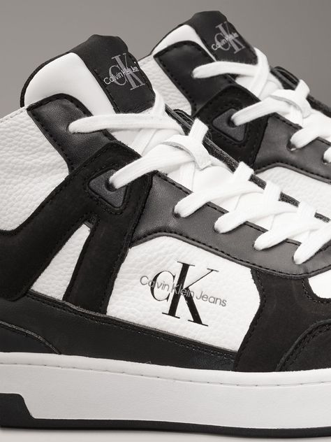 Zapatillas de Cuero Basket Mid Negro Calvin Klein-6
