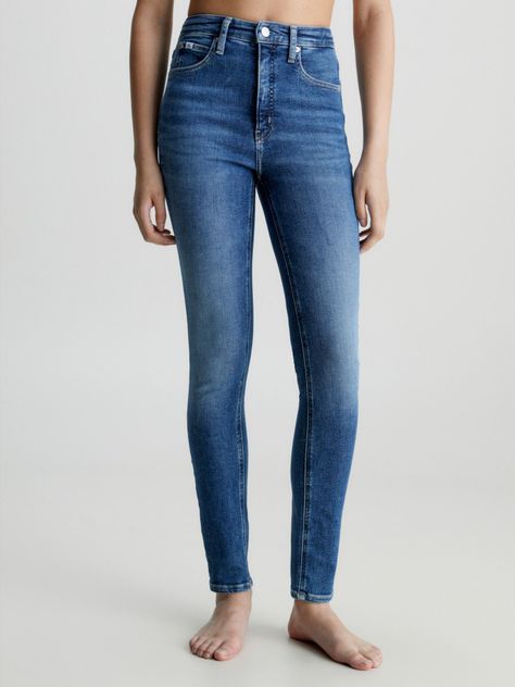 Jeans High Rise Skinny Azul-0