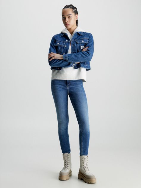 Jeans High Rise Skinny Azul-3