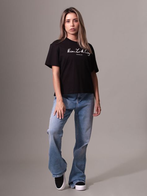 Polera Embroidered Nyc Relaxed Negro Calvin Klein-1