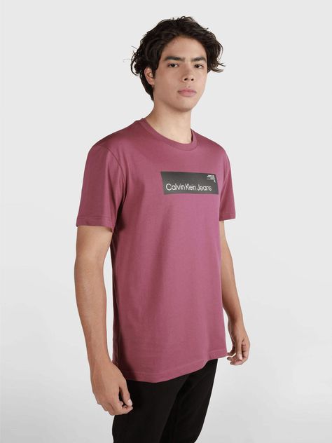 Polera Hyper Real Box Logo Morado Calvin Klein-0