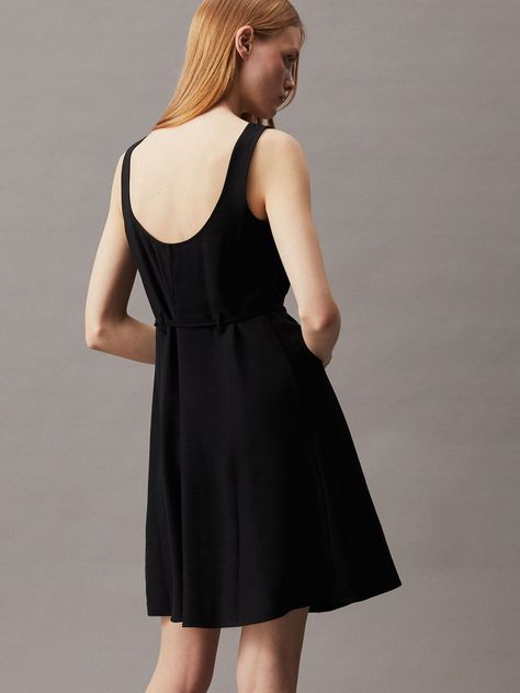 Vestido Tie Waisted Day Negro Calvin Klein-1