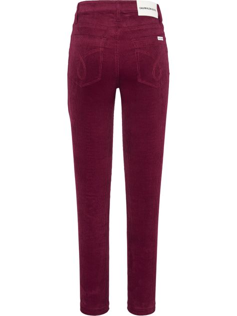 Pantalón Corderoy Burdeo Calvin Klein-3