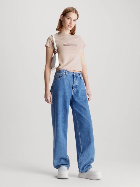 Polera Diffused Box Fitted Rosado Calvin Klein-1