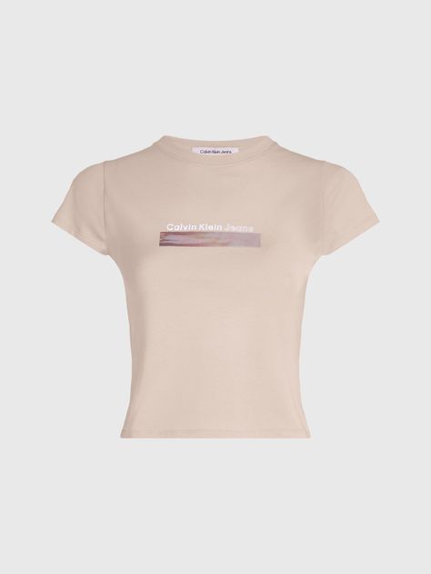 Polera Diffused Box Fitted Rosado Calvin Klein-4
